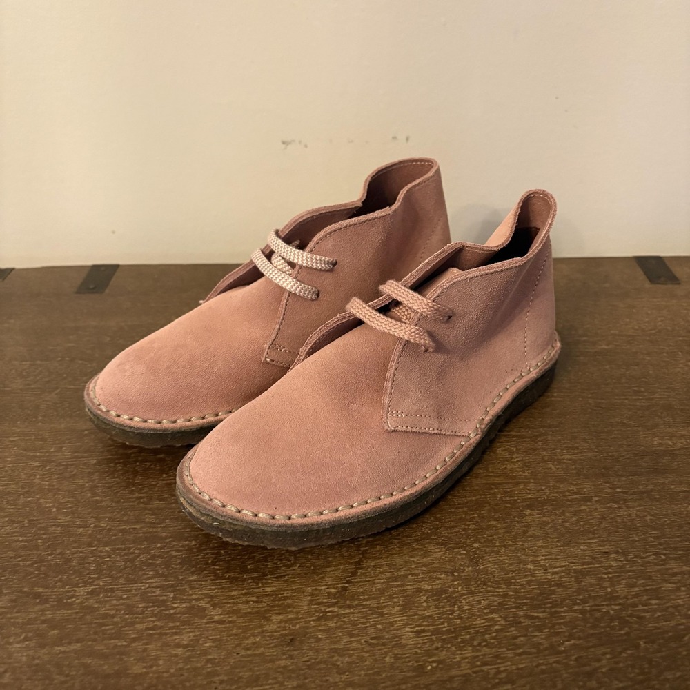 Crewcuts Boots Kids Size 3 Pink Leather Desert Chukka Ankle Made In Italy
